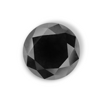 4.94 Carat Natural Black Round Diamond GIA