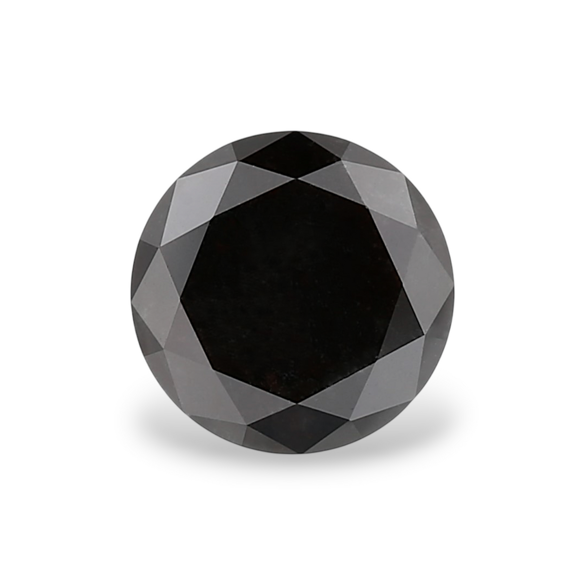 3.46 Carat Natural Black Round Diamond GIA