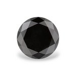 3.46 Carat Natural Black Round Diamond GIA