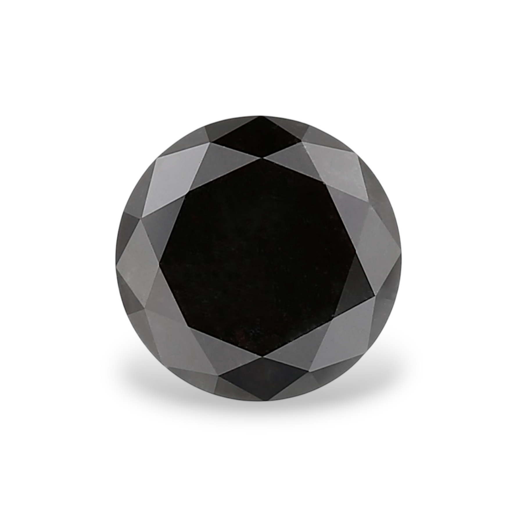 3.46 Carat Natural Black Round Diamond GIA