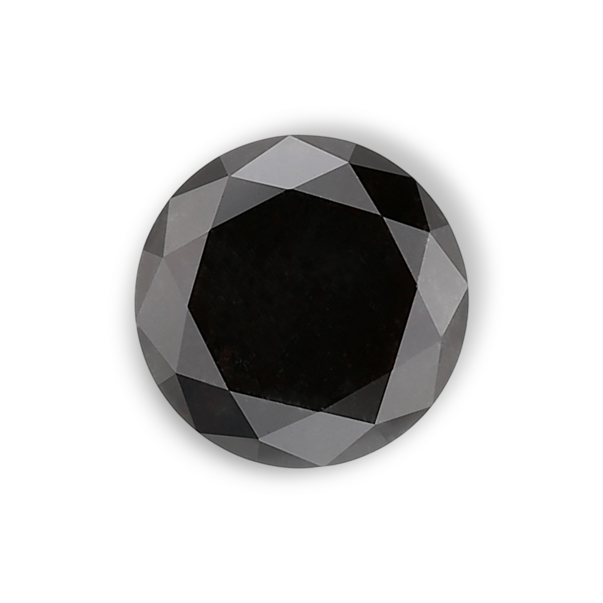 3.46 Carat Natural Black Round Diamond GIA