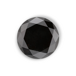 3.46 Carat Natural Black Round Diamond GIA