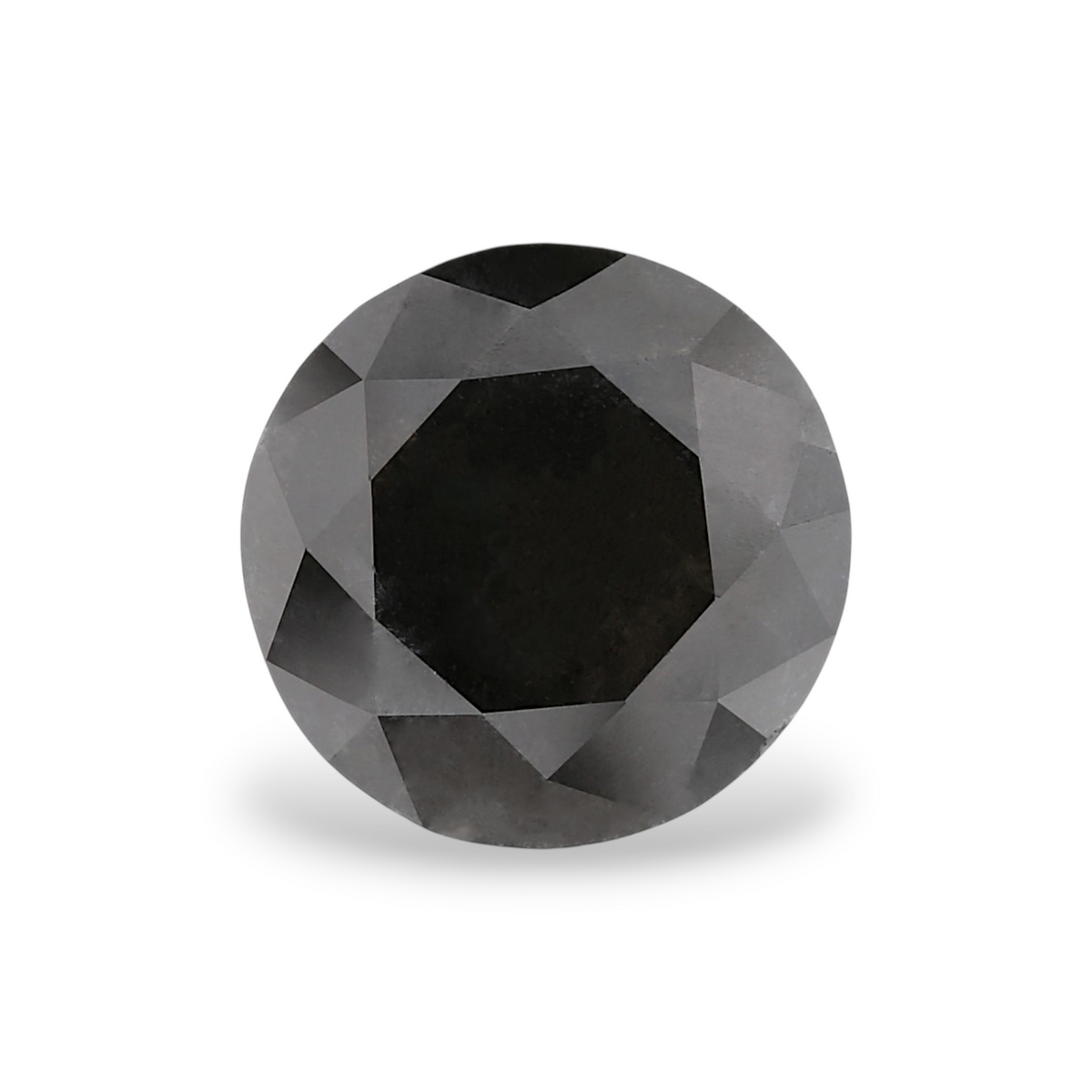 3.24 Carat Natural Black Round Diamond GIA