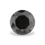 3.24 Carat Natural Black Round Diamond GIA
