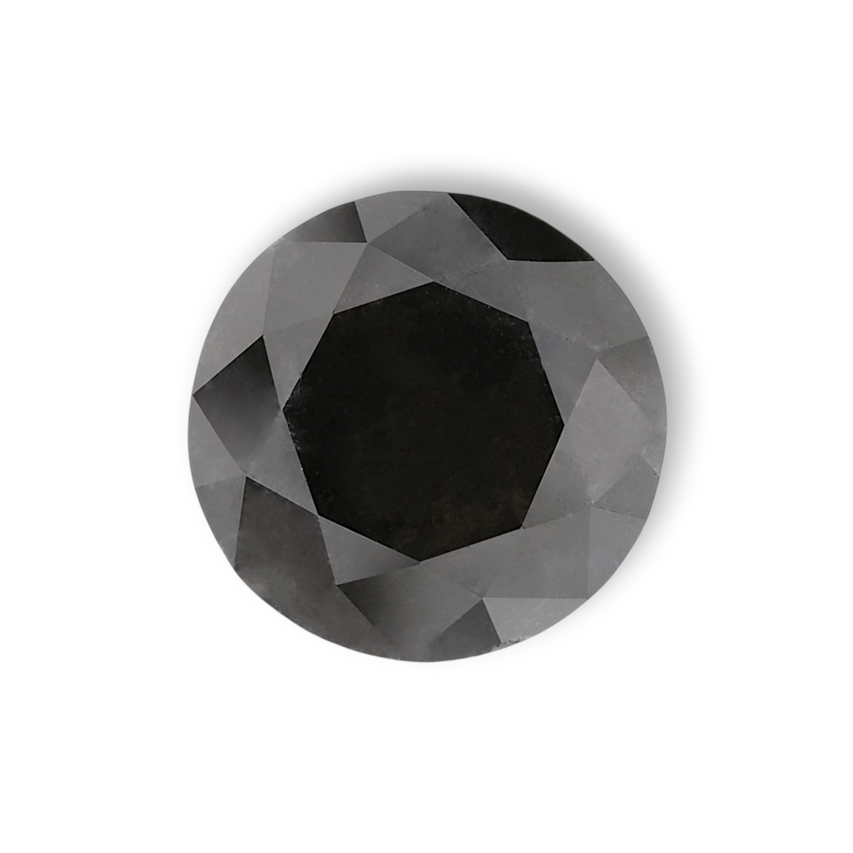 3.24 Carat Natural Black Round Diamond GIA