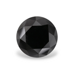 1.56 Carat Natural Black Round Diamond GIA