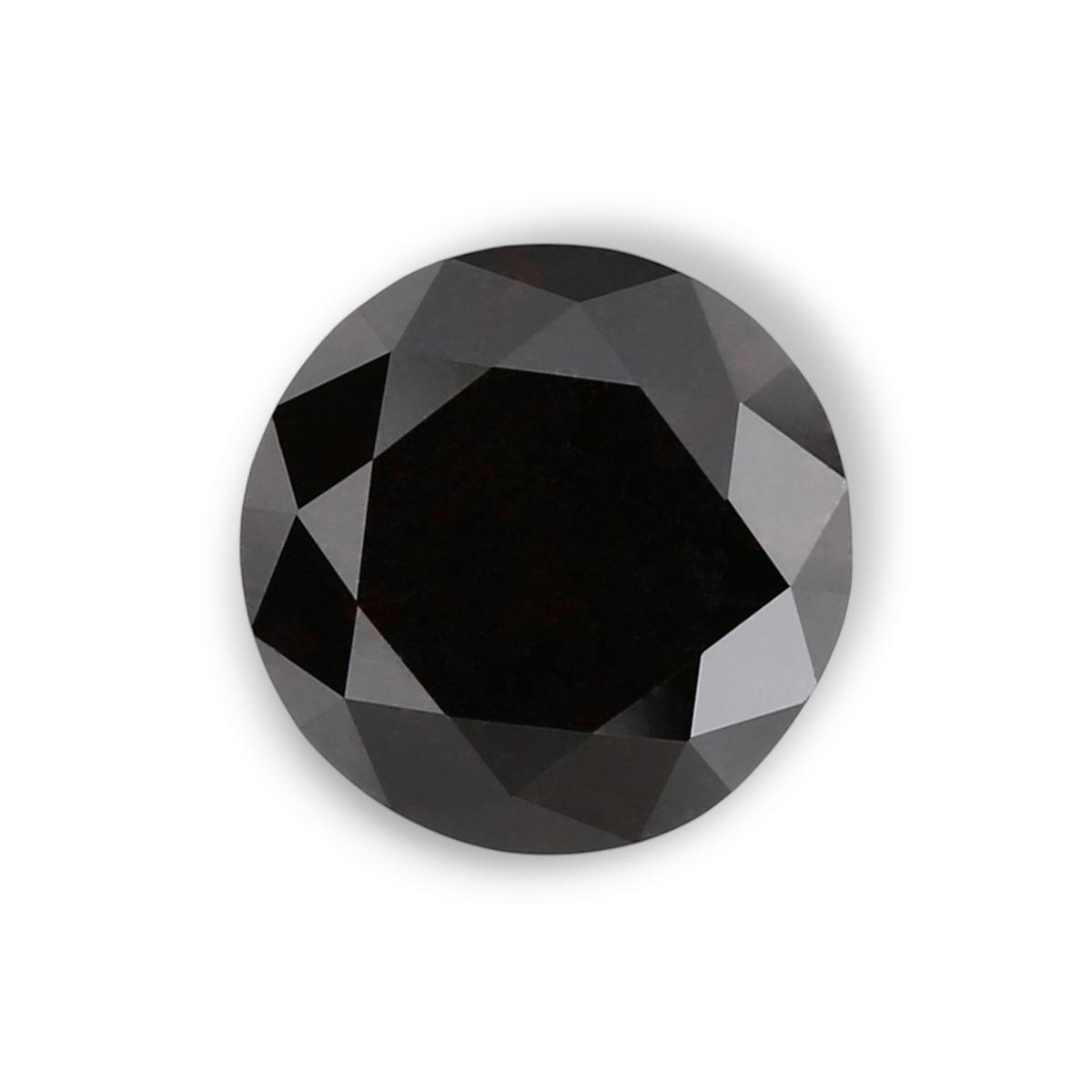 1.15 Carat Natural Black Round Diamond GIA