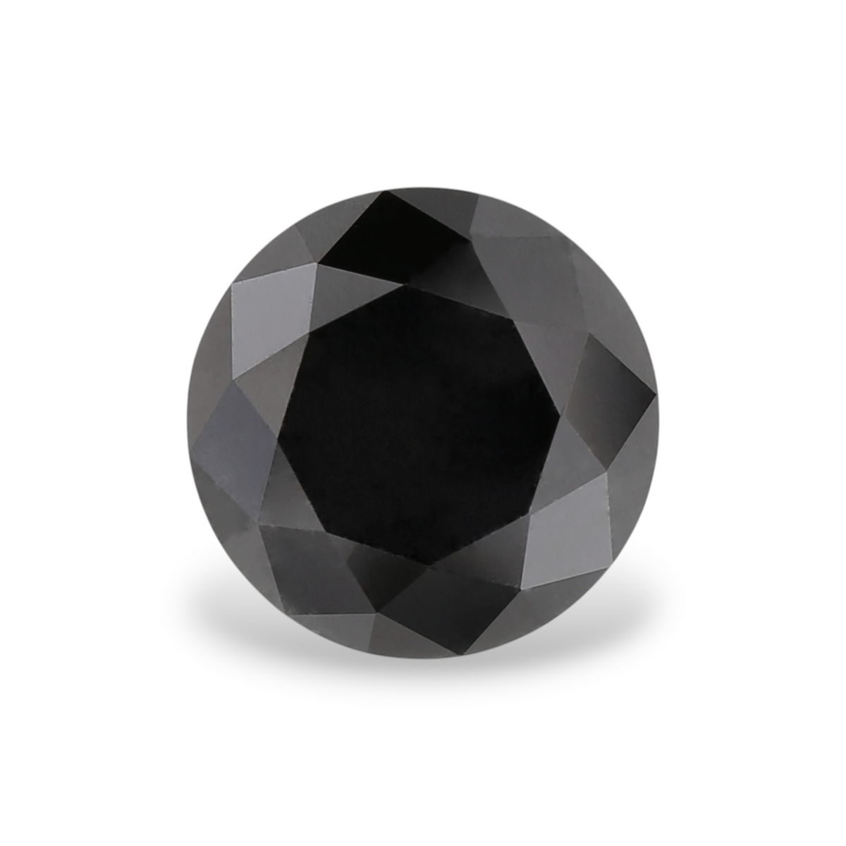 1.94 Carat Natural Black Round Diamond GIA