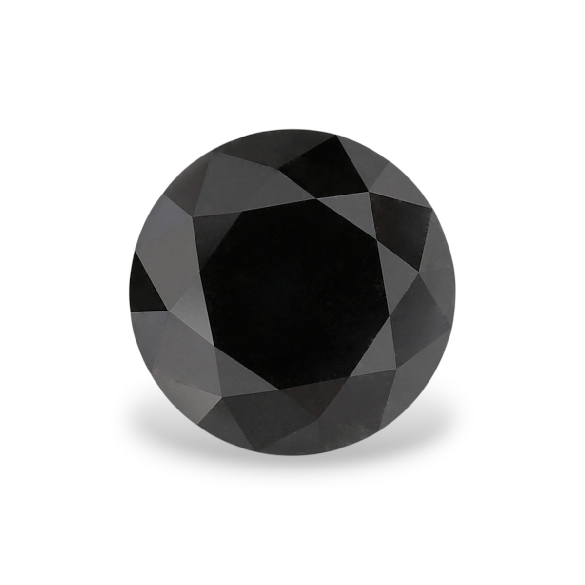 1.83 Carat Natural Black Round Diamond GIA