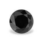 1.83 Carat Natural Black Round Diamond GIA