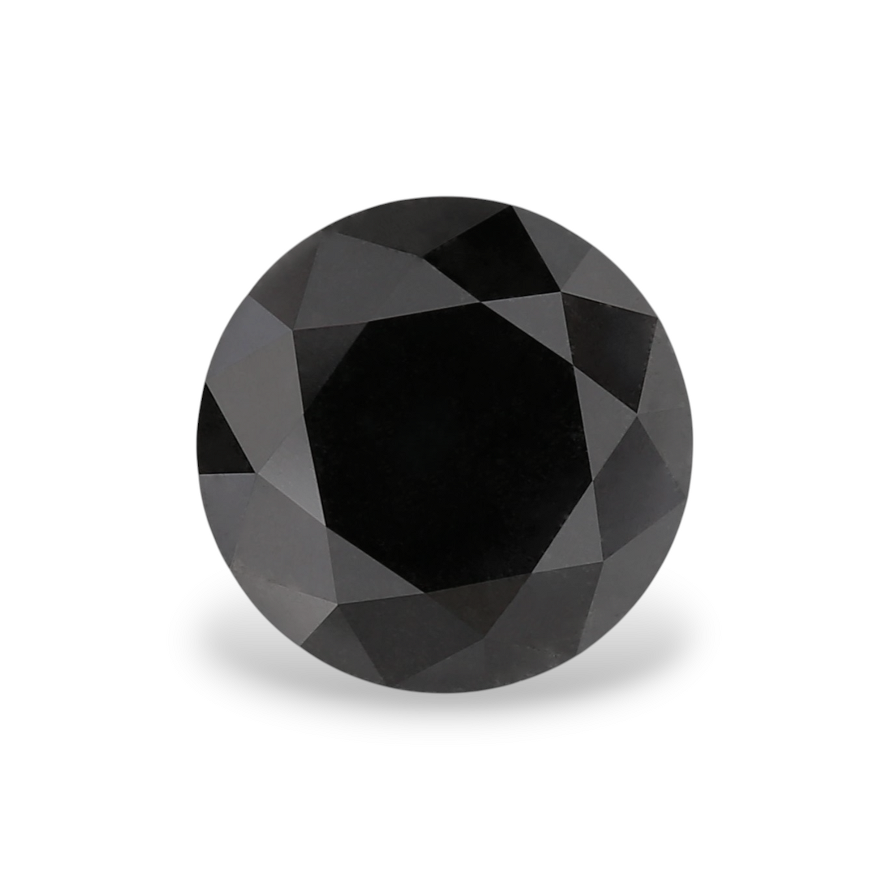 1.83 Carat Natural Black Round Diamond GIA