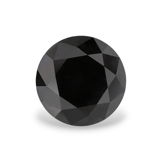 1.83 Carat Natural Black Round Diamond GIA