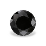 1.52 Carat Natural Black Round Diamond GIA