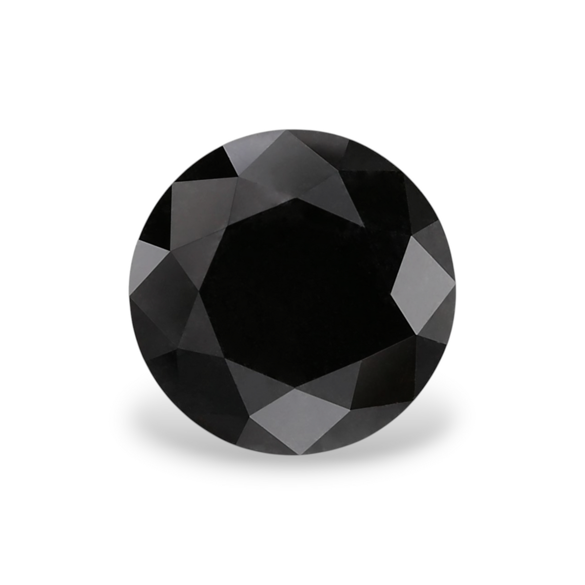1.52 Carat Natural Black Round Diamond GIA
