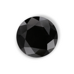 1.52 Carat Natural Black Round Diamond GIA