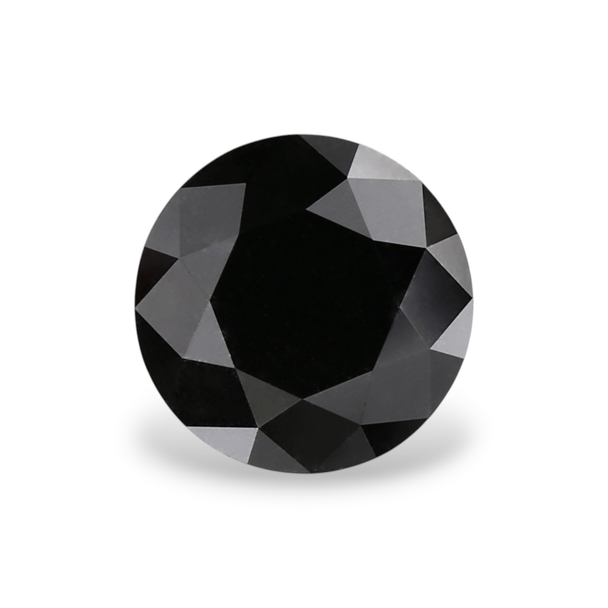 1.25 Carat Natural Black Round Diamond GIA