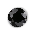 1.25 Carat Natural Black Round Diamond GIA