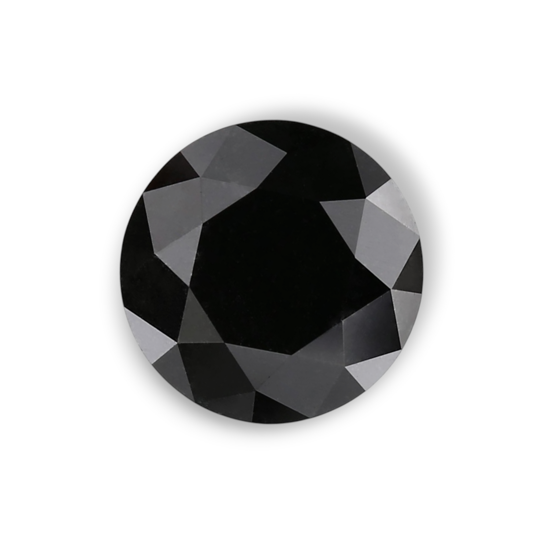 1.25 Carat Natural Black Round Diamond GIA