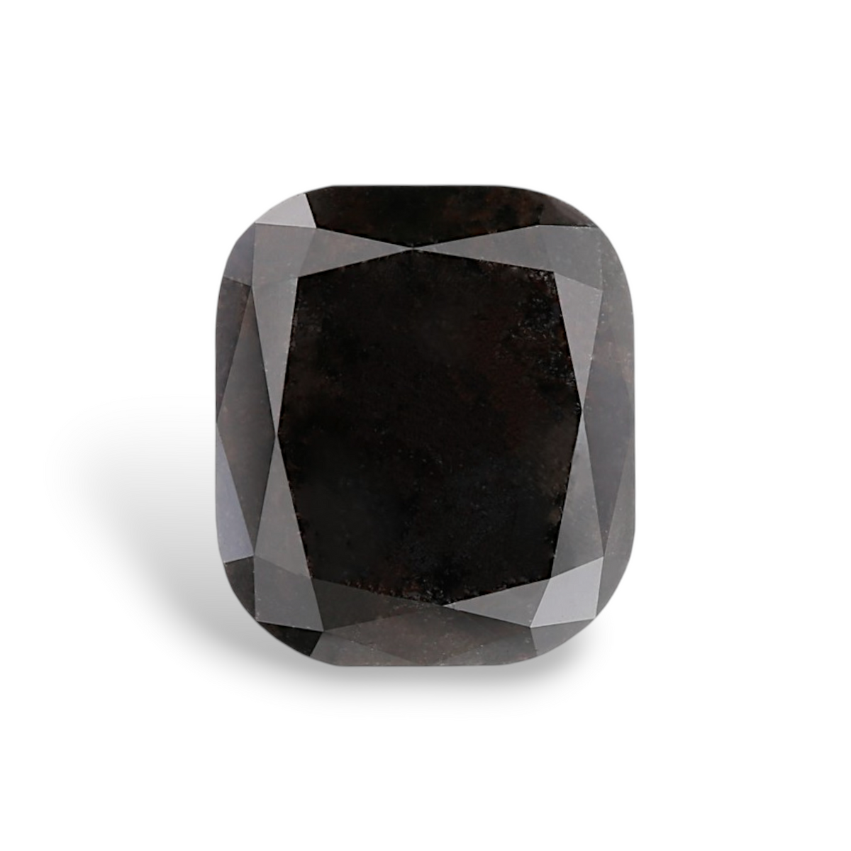 3.98 Carat Natural Black Cushion Diamond GIA