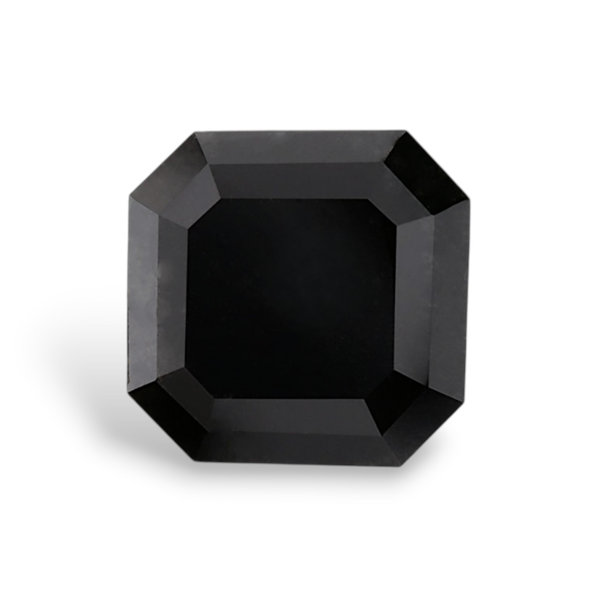 1.77 Carat Natural Black Sq emerald Diamond GIA