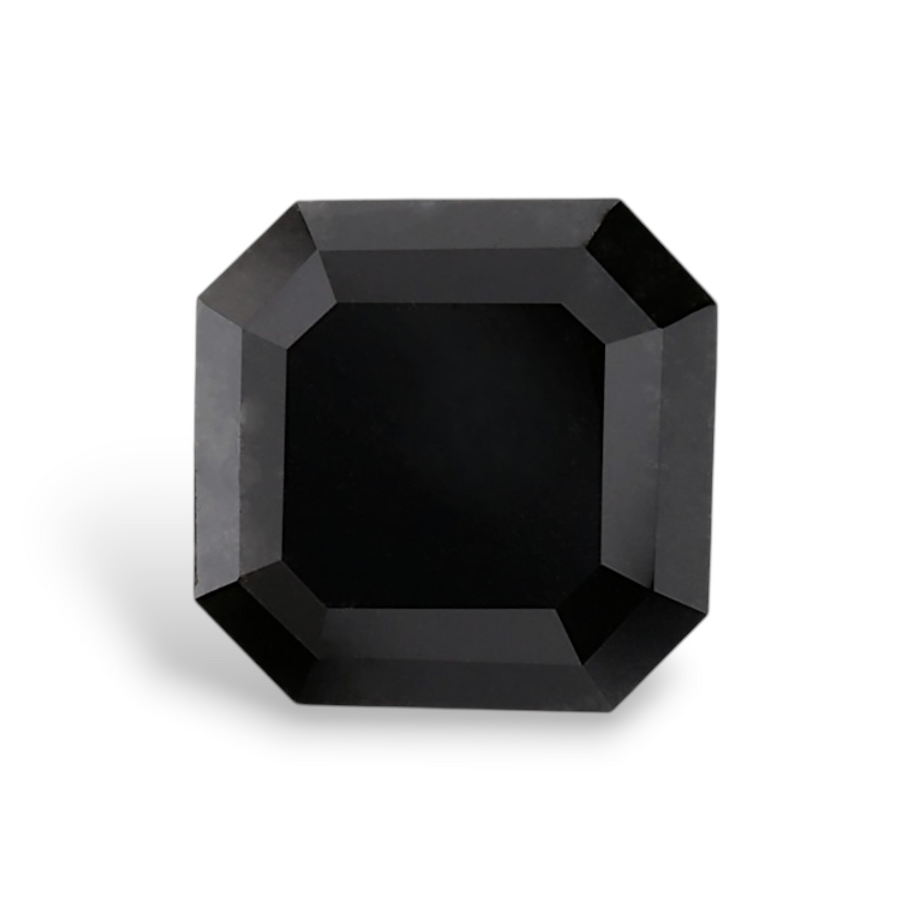 1.77 Carat Natural Black Sq emerald Diamond GIA