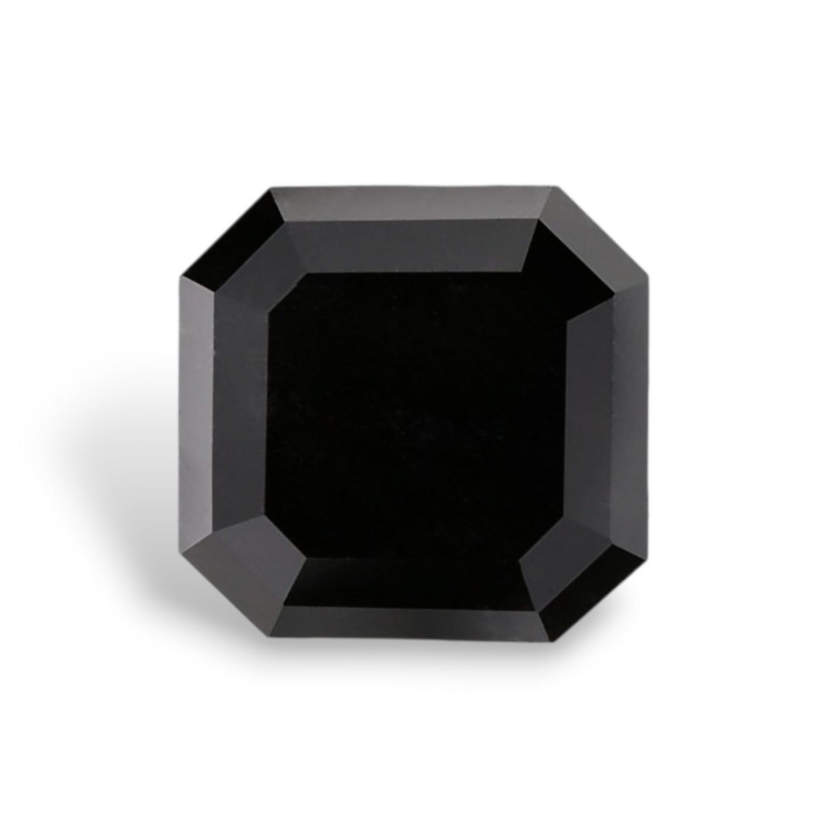 1.32 Carat Natural Black Sq emerald Diamond GIA