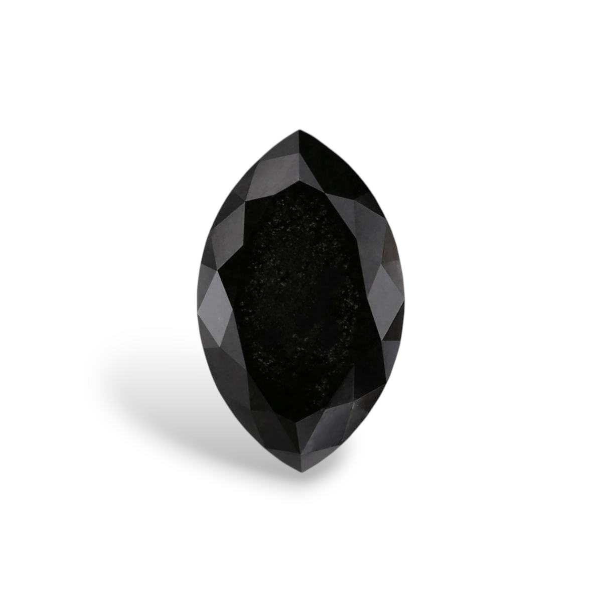 1.92 Carat Natural Black Marquise Diamond GIA
