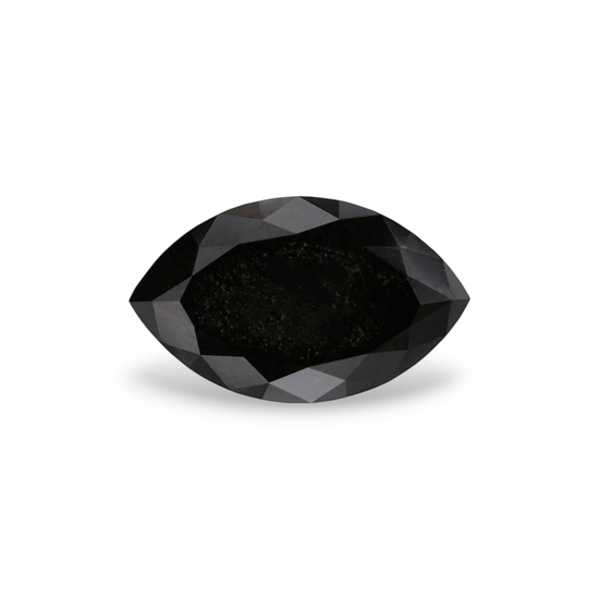 1.92 Carat Natural Black Marquise Diamond GIA