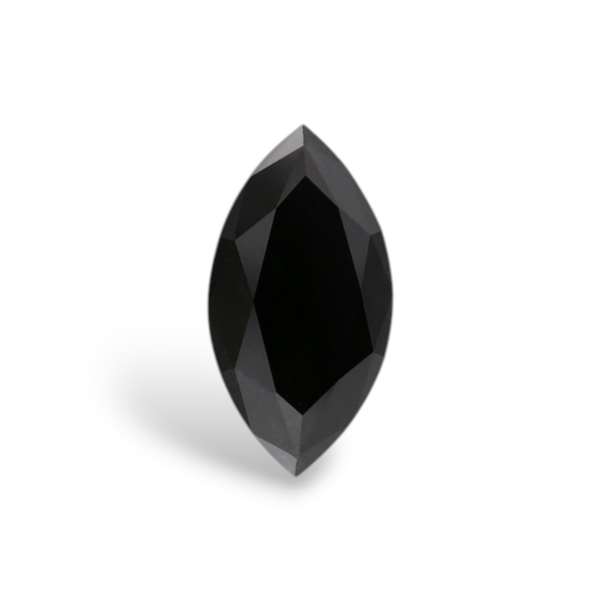 1.08 Carat Natural Black Marquise Diamond GIA
