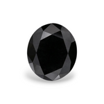 3.07 Carat Natural Black Oval Diamond GIA