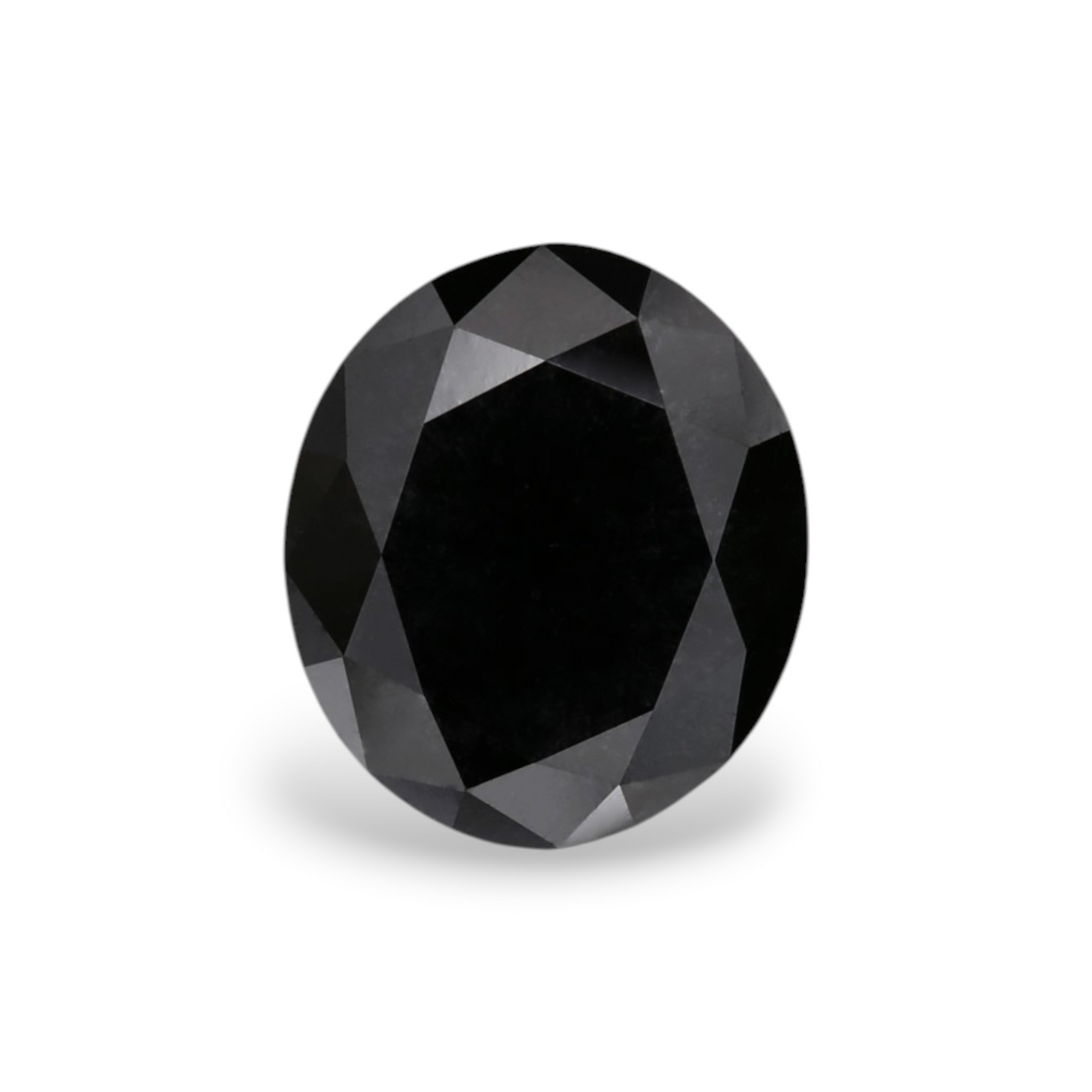 3.07 Carat Natural Black Oval Diamond GIA