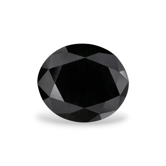 3.07 Carat Natural Black Oval Diamond GIA