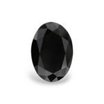 2.01 Carat Natural Black Oval Diamond GIA