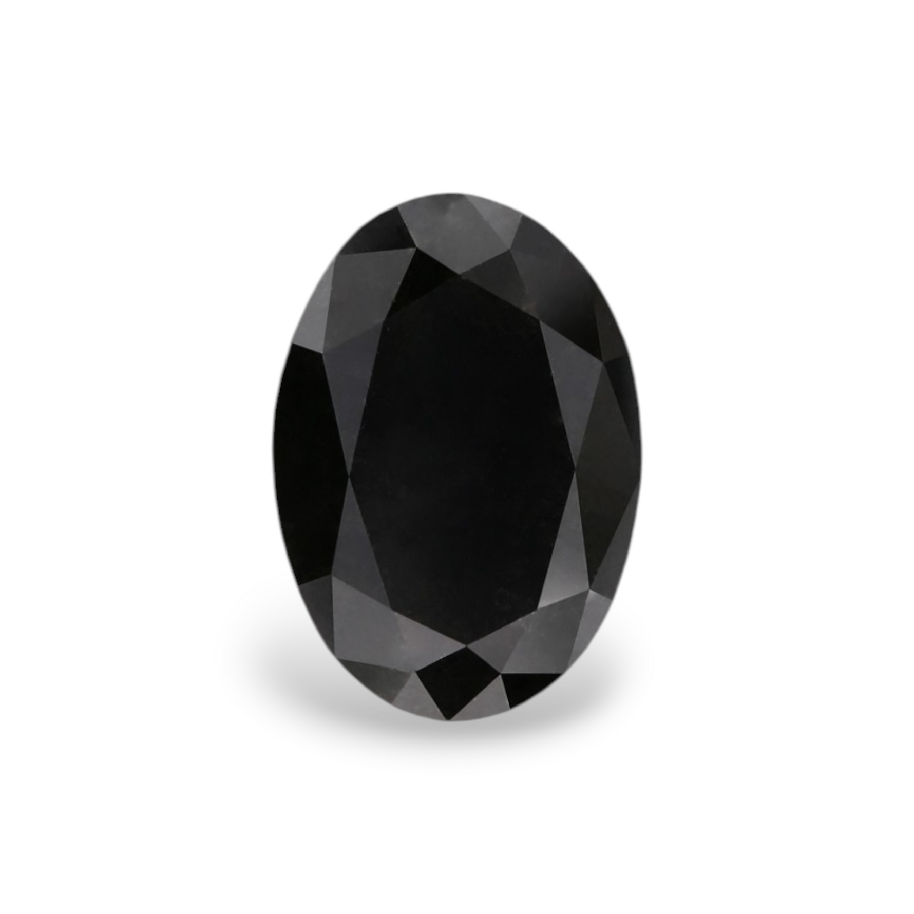 2.01 Carat Natural Black Oval Diamond GIA