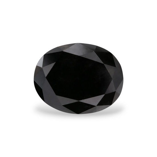 2.28 Carat Natural Black Oval Diamond GIA