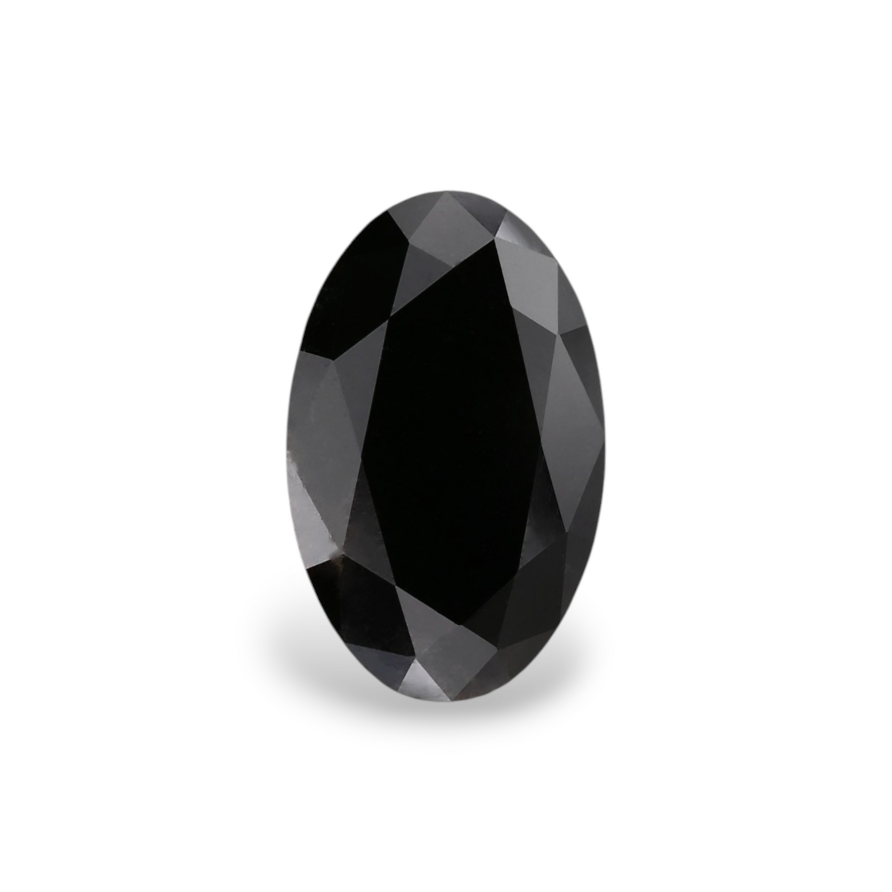 2.42 Carat Natural Black Oval Diamond GIA