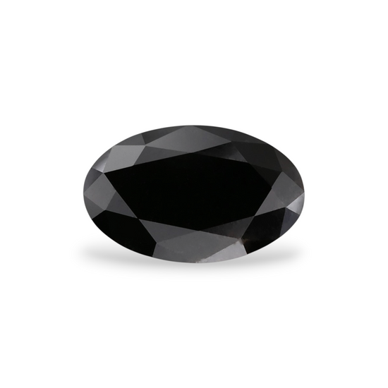 2.42 Carat Natural Black Oval Diamond GIA
