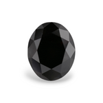2.22 Carat Natural Black Oval Diamond GIA