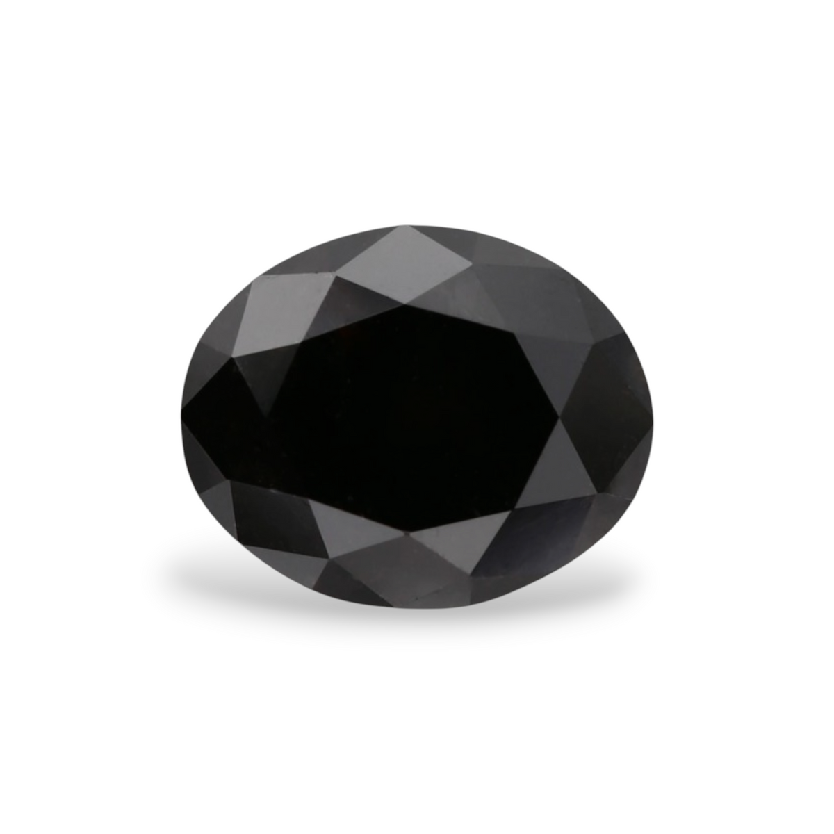 2.22 Carat Natural Black Oval Diamond GIA