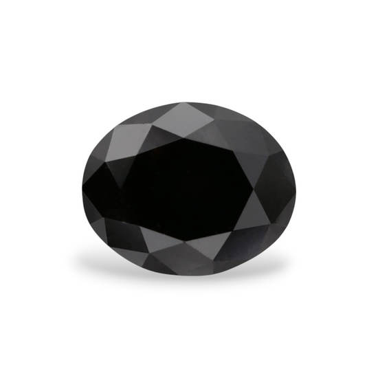2.22 Carat Natural Black Oval Diamond GIA