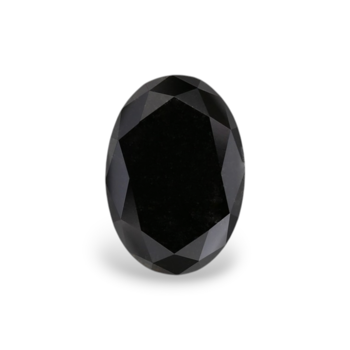 1.35 Carat Natural Black Oval Diamond GIA