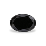 1.35 Carat Natural Black Oval Diamond GIA