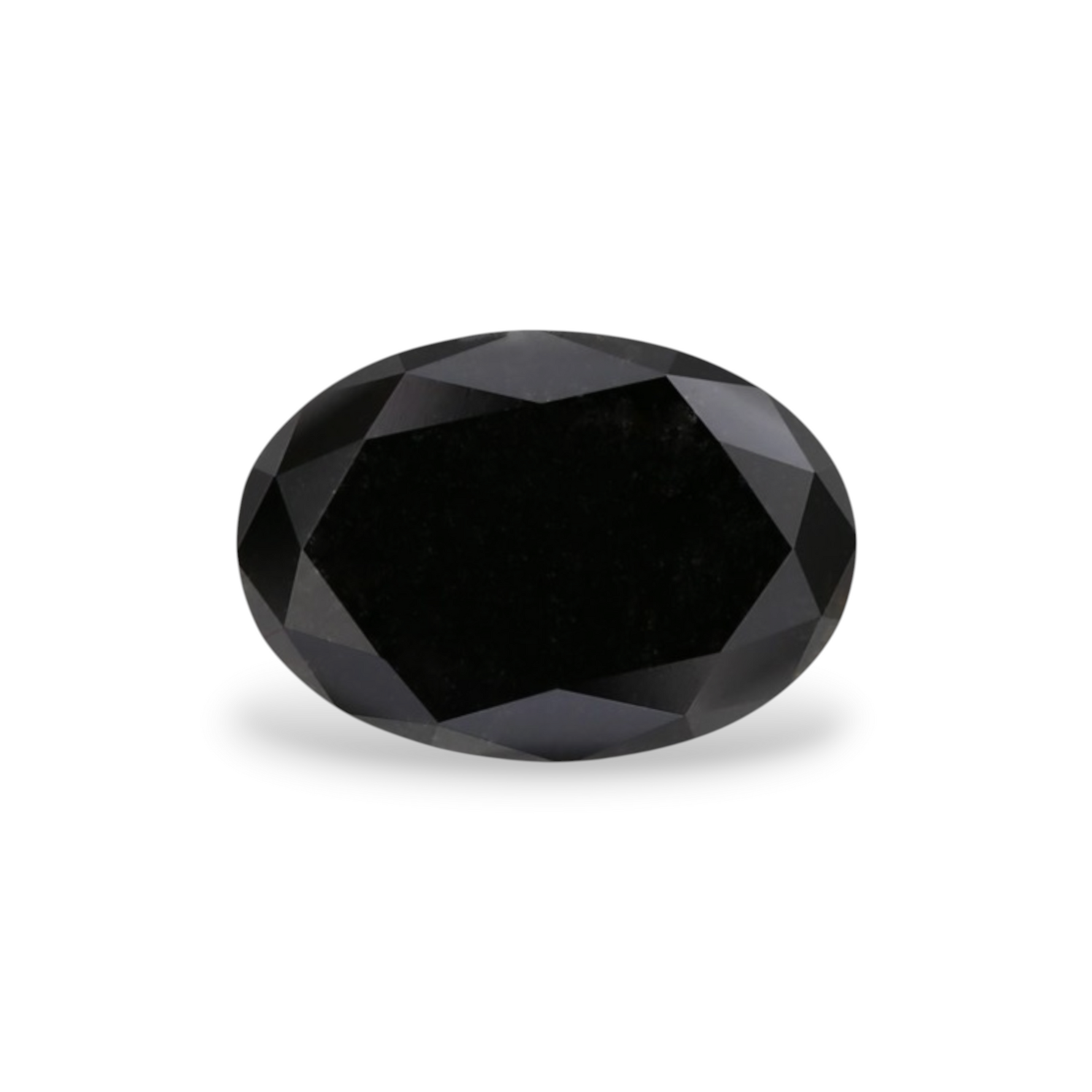 1.35 Carat Natural Black Oval Diamond GIA