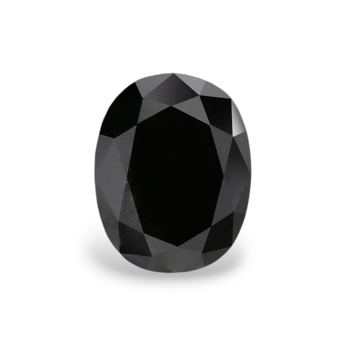 1.52 Carat Natural Black Oval Diamond GIA