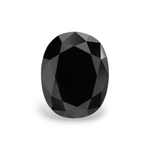 1.52 Carat Natural Black Oval Diamond GIA