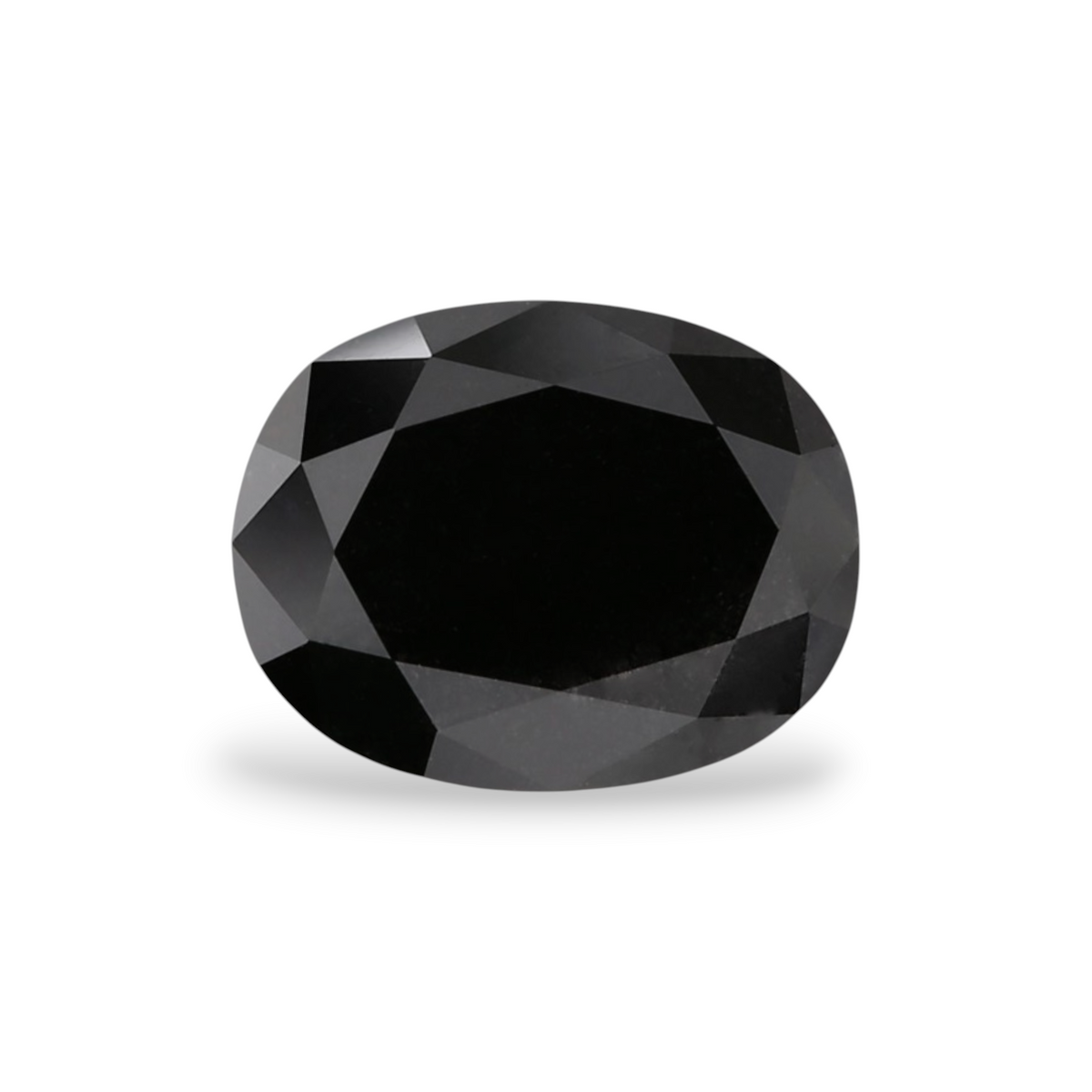1.52 Carat Natural Black Oval Diamond GIA