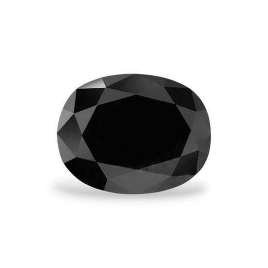 1.52 Carat Natural Black Oval Diamond GIA