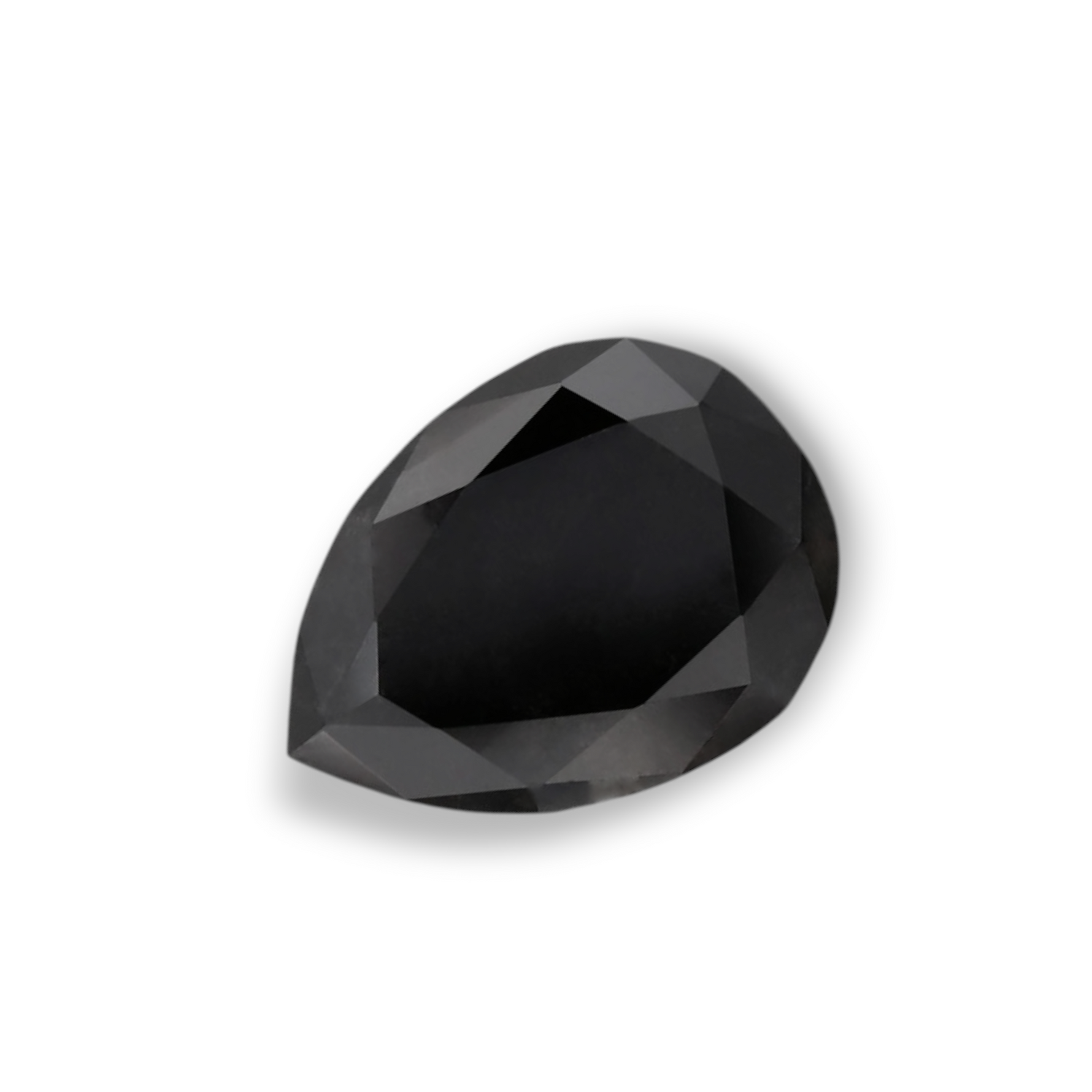 1.33 Carat Natural Black Pear Diamond GIA