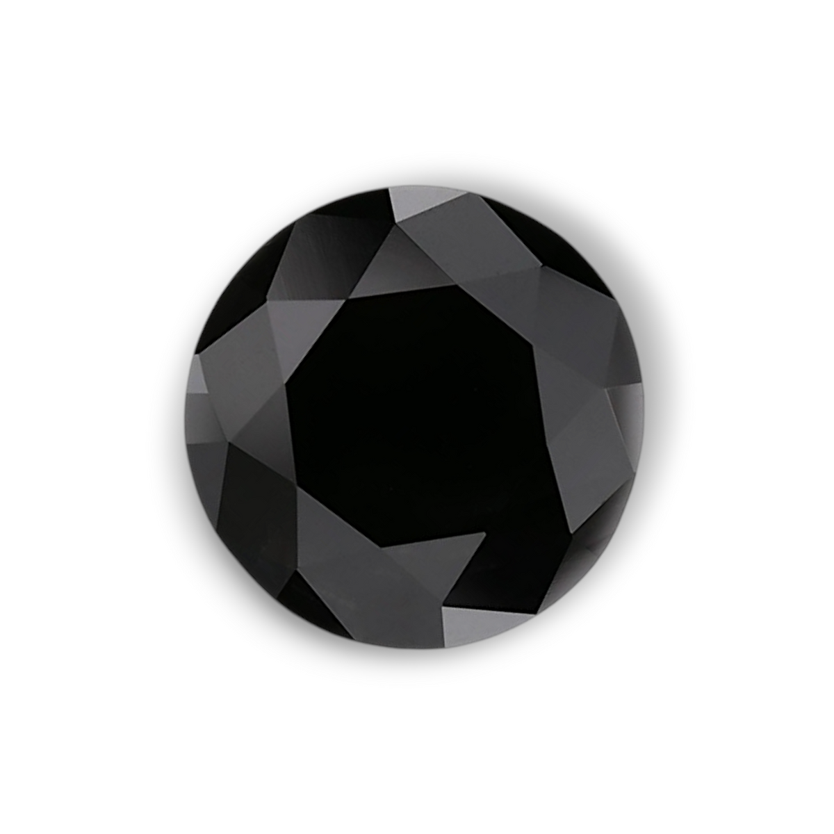 1.09 Carat Natural Black Round Diamond GIA