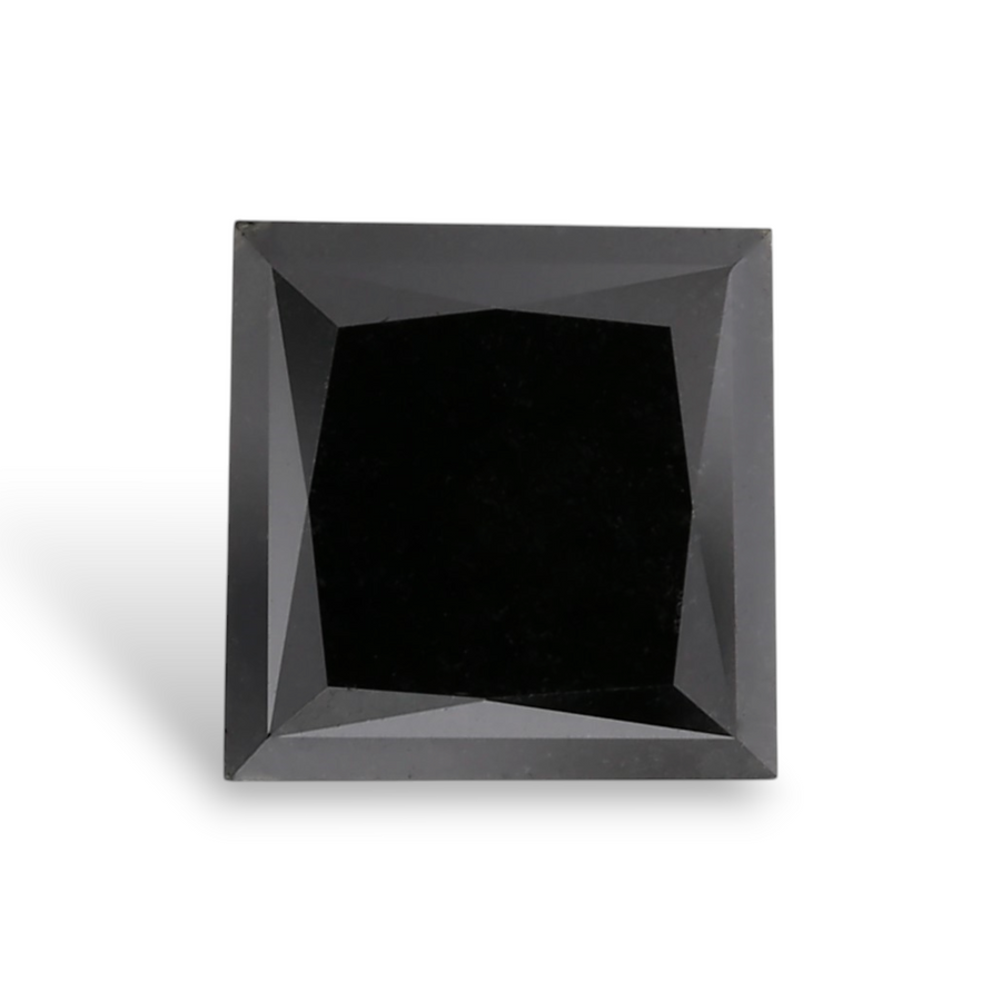 1.21 Carat Natural Black Princess Diamond GIA